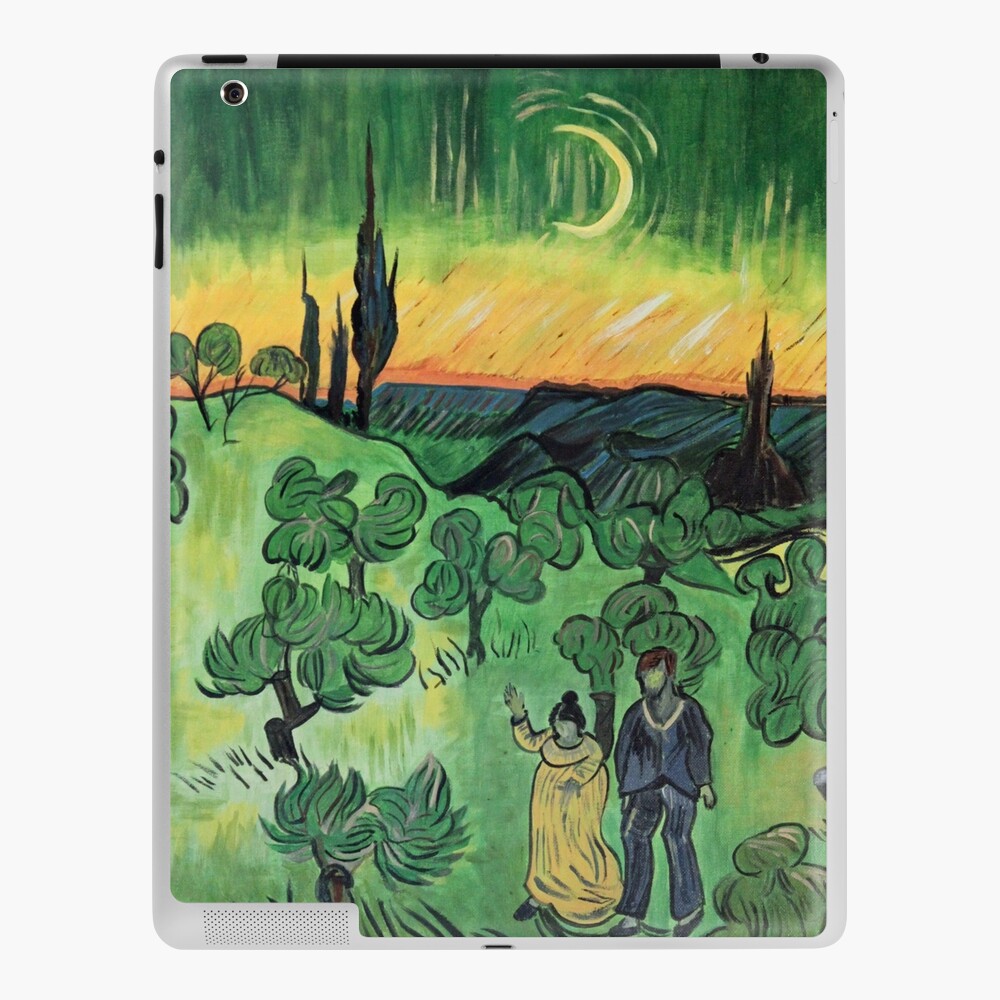 Couple Walking among Olive Trees, Vincent Van Gogh iPhone Skin by