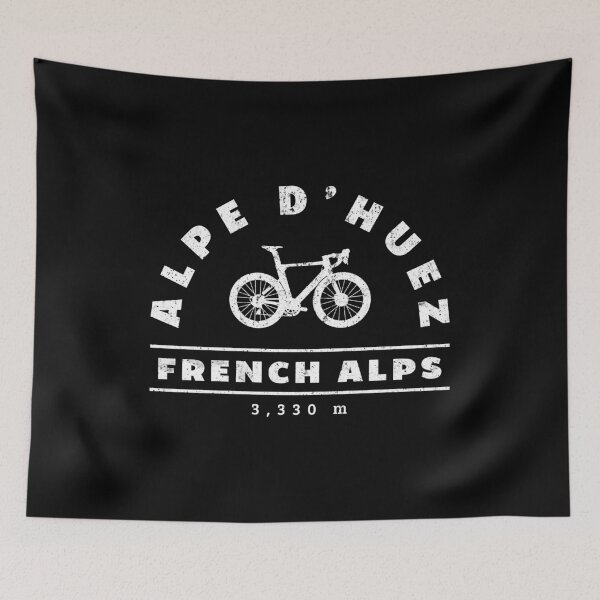 Item preview, Alpe d'Huez French Alps Peloton Bike Theme Cycling Gifts White designed and sold by KNUXX Shop.