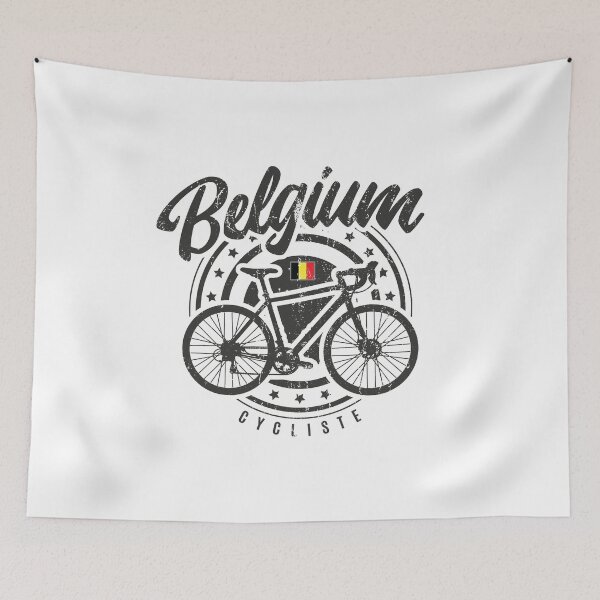 Item preview, Belgium Cycliste Cycling Flag Bike Theme Gifts for a Cyclist Black designed and sold by KNUXX Shop.