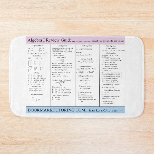 Item preview, Algebra One Review: The AlgebraMatrix at Redbubble designed and sold by Mark Stansberry.