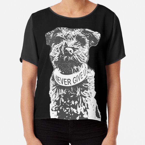 Motivational Schnauzer Dog Chiffon Top