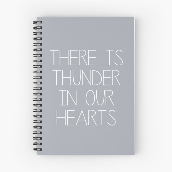 Item preview, There is thunder in our hearts print - Neutral Grey designed and sold by Skippingbird.