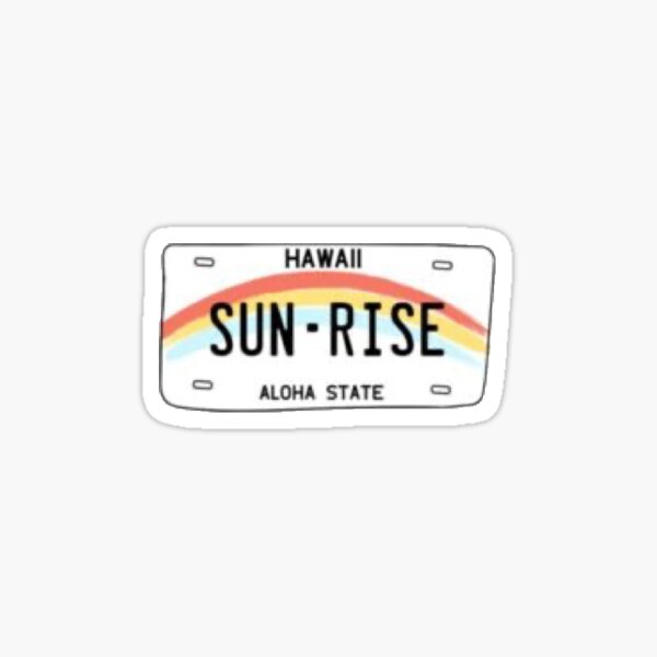 “Hawaii License Plate Sticker " Sticker for Sale by markellyart | Redbubble