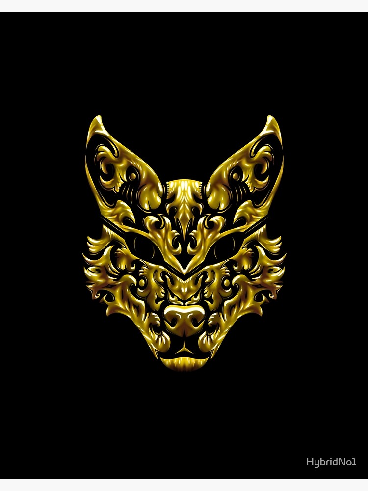 Gold Wolf Art Board Print By Hybridno1 Redbubble