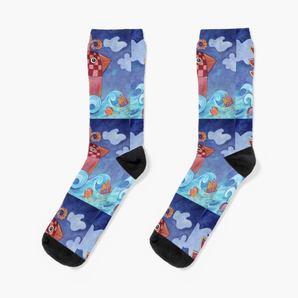 Bird Boat Socks