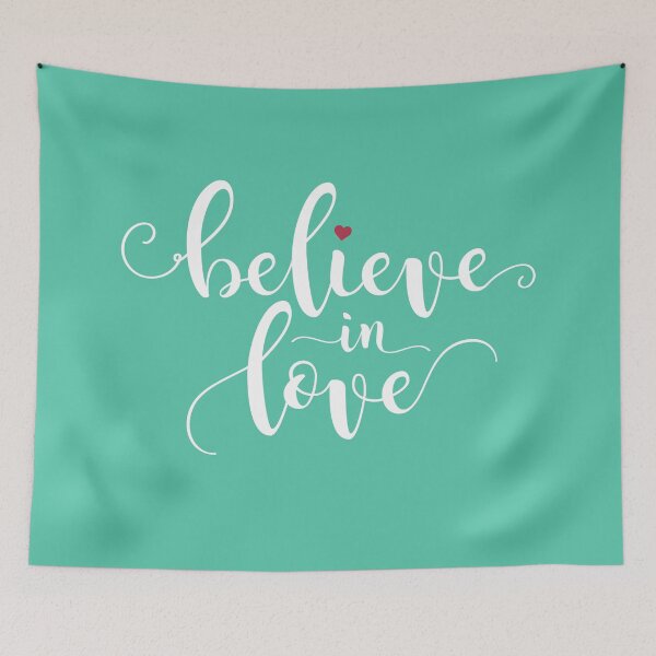 Item preview, Inspirational Believe in Love Valentine Calligraphy Quote designed and sold by Hommie9977.