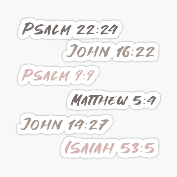"Bible Verse Stickers" Sticker for Sale by LysMorrison Redbubble