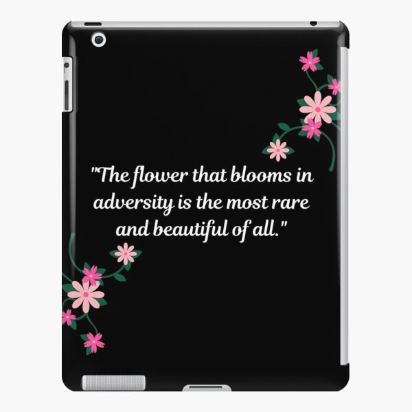 Flower in Adversity - Black iPad Snap Case