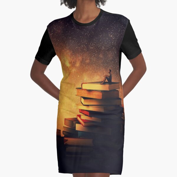 Midnight tale. Goodnight moon. Graphic T-Shirt Dress