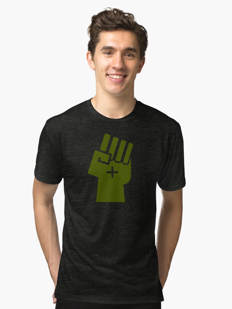 Alternate view of Power Fist Tri-blend T-Shirt