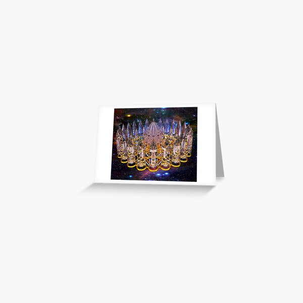 Crystal Merkaba Matrix Stargate Greeting Card