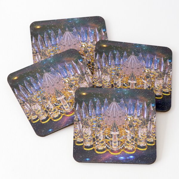 Crystal Merkaba Matrix Stargate Coasters (Set of 4)