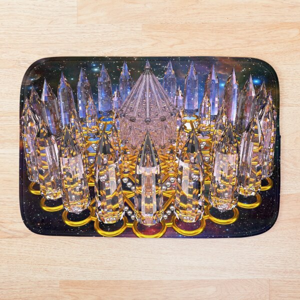 Crystal Merkaba Matrix Stargate Bath Mat