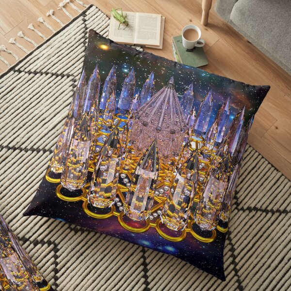 Crystal Merkaba Matrix Stargate Floor Pillow