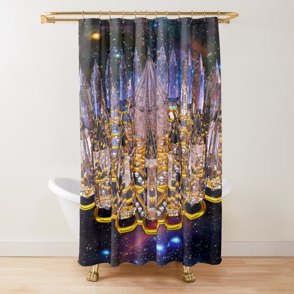 Crystal Merkaba Matrix Stargate Shower Curtain
