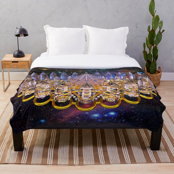 Crystal Merkaba Matrix Stargate Throw Blanket