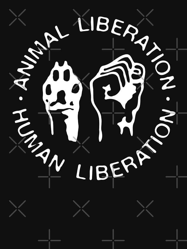 Thumbnail 7 von 7, Classic T-Shirt, Befreiung der Tierrechte Befreiung der Menschen designt und verkauft von Beltschazar.