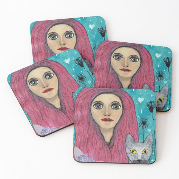 Item preview, Lady and her cat designed and sold by SassieDesign.