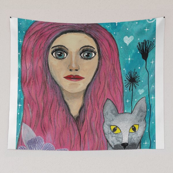 Item preview, Lady and her cat designed and sold by SassieDesign.