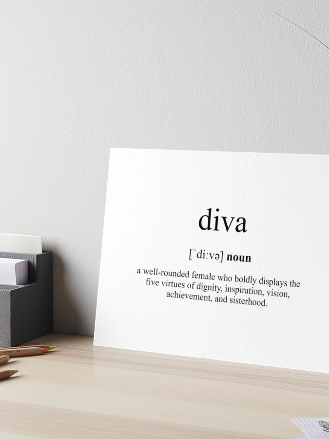 Diva Definition | Dictionary Collection | Poster