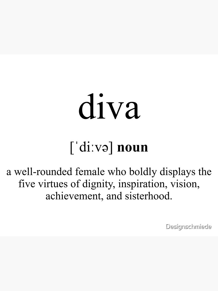 Diva Definition | Dictionary Collection | Postcard
