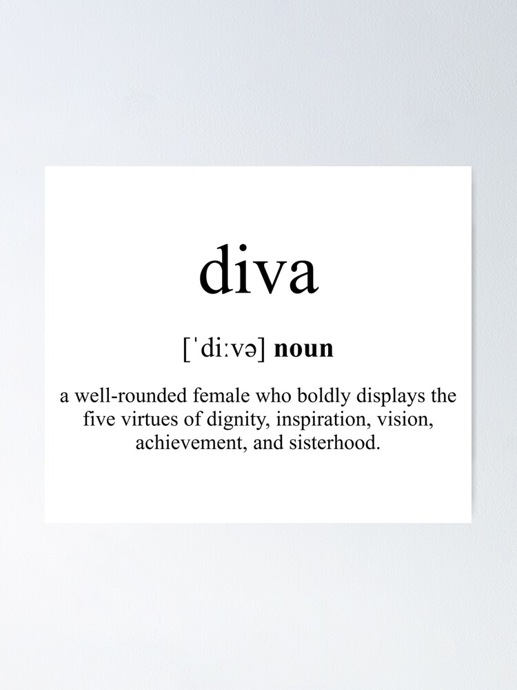  Diva Definition Dictionary Collection Poster For Sale By 