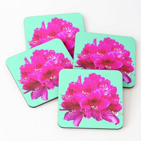Item preview, Rhododendron on an aqua menthe background designed and sold by Alternative Perspectives.