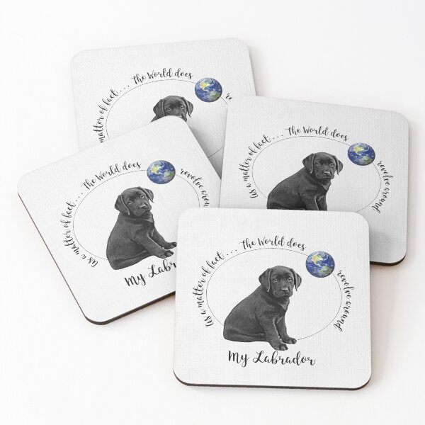 Item preview, The world does revolve around my Labrador - Labrador Throw Pillow designed and sold by BlackDogArtJudy.