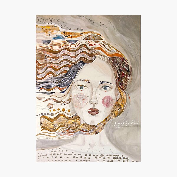 Item preview, Girl with curly hair designed and sold by Gabi-Krawczyk.