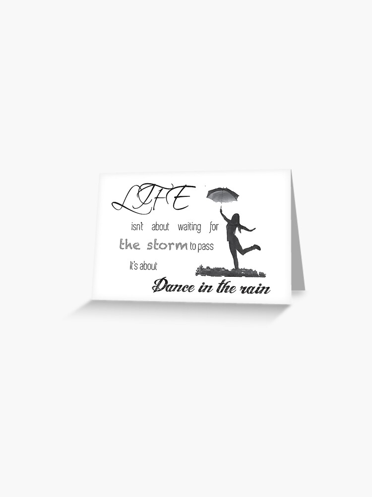 Life Isnt About Waiting for the Storm To Pass Inspirational Quote Wall Metal 7.5