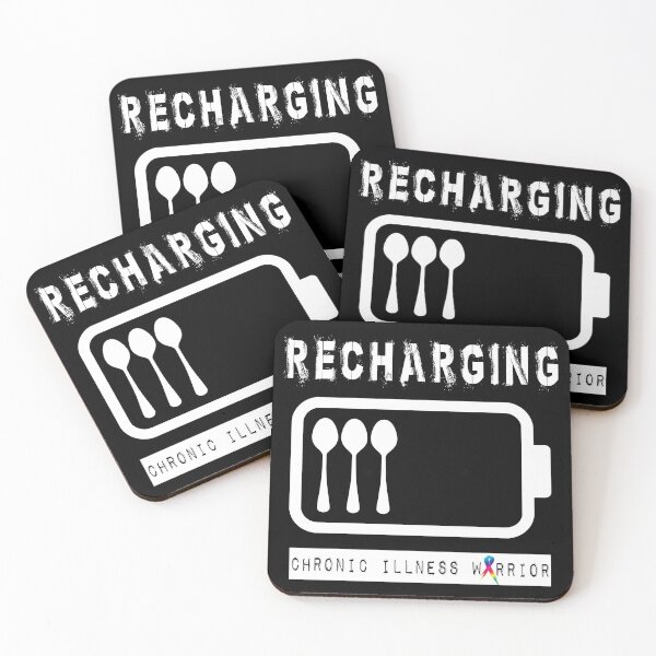 Item preview, Recharging Spoons (white) designed and sold by spoonie-species.