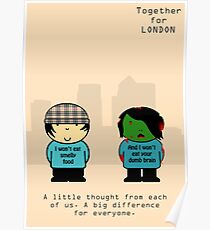 Chav & Zombie TFL Poster Poster