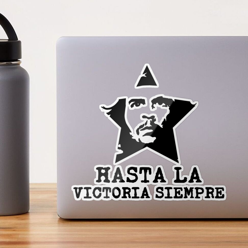 Hasta La Victoria Siempre Cuba Slogan Classic Round Sticker Feb 21 2017  #junkydotcom #zazzle