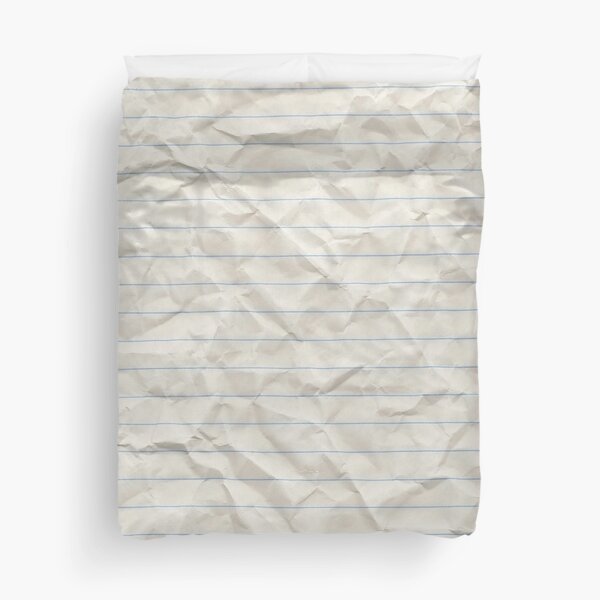 Crinkled lined paper Duvet Cover
