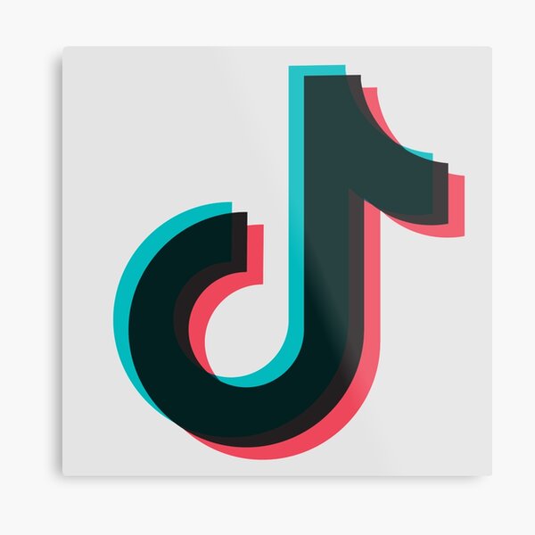 "TikTok Logo Aesthetic" Metal Print by primeybaby | Redbubble