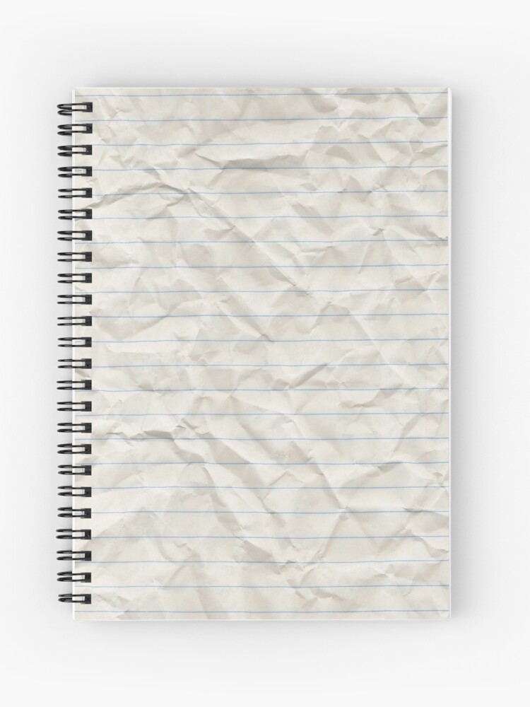 Cahier à spirale for Sale avec l'œuvre « Papier de cahier ligné