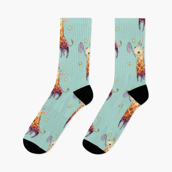 Item preview, Giraffe Stars on Turqouise / light blue designed and sold by HanKlaArt.