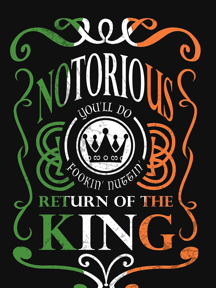 Notorious Return of the King- Irish Shamrock Tricolour Flag by Merch-Tees