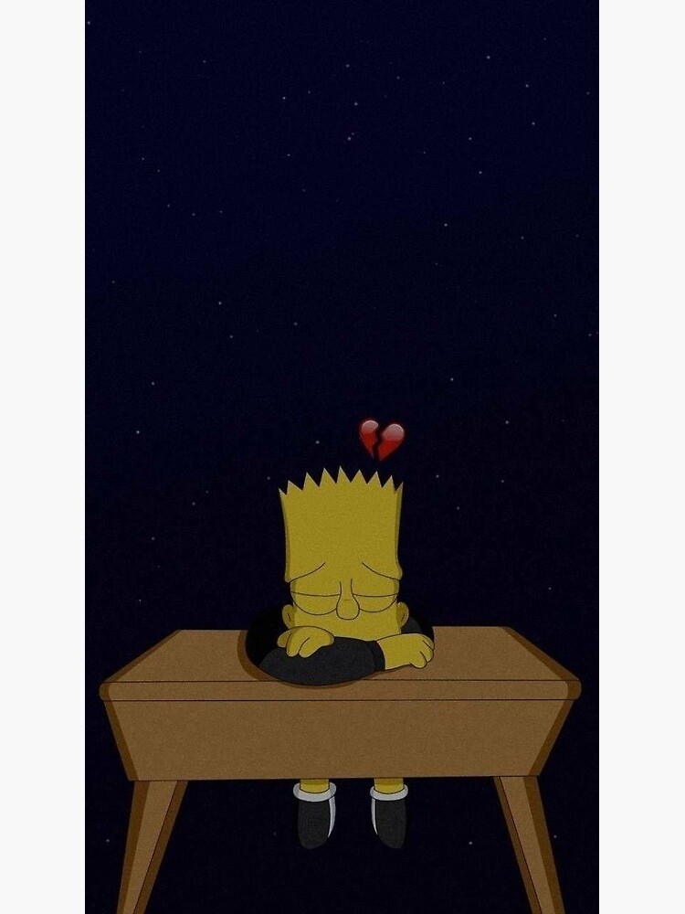 Sad Bart Art Board Print by Theo C