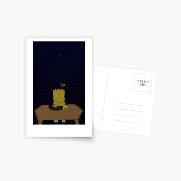 Sad Bart Art Board Print by Theo C