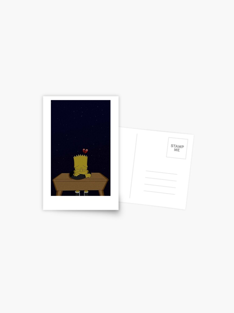 Sad Bart Greeting Card by Theo C