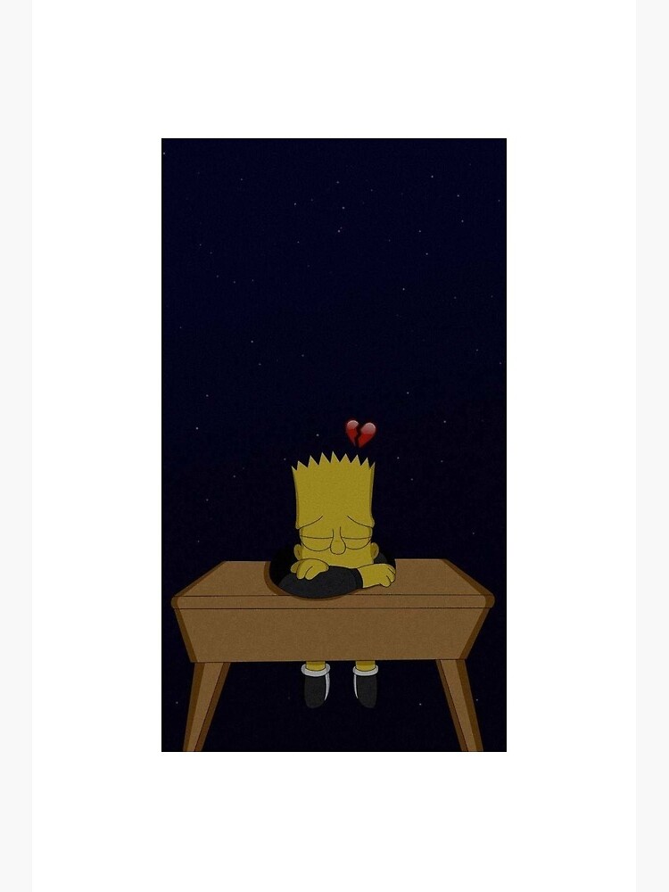 Bart sad Art Board Print by Loony80