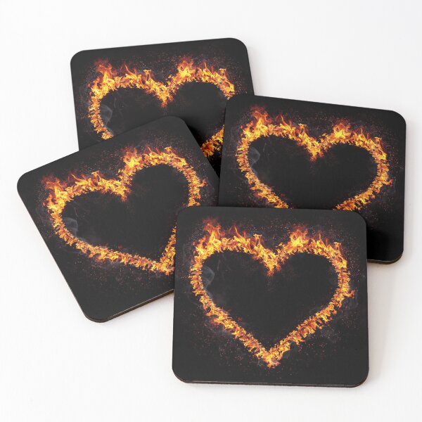 Item preview, Fire Heart valentine's day designed and sold by psychoshadow.