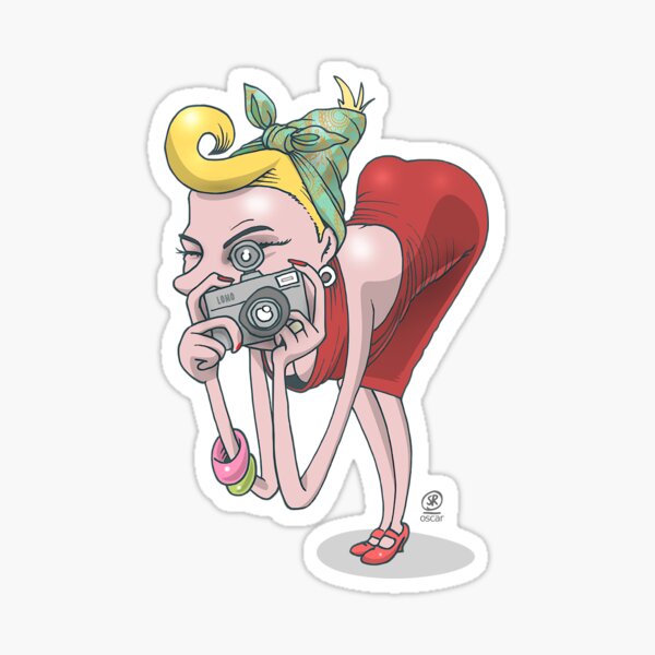 Item preview, Red girl photographer designed and sold by Oscar Sánchez Requena.