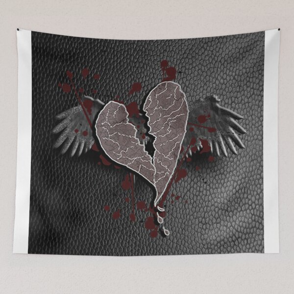 Item preview, Dark WInged Heart Broken Graphic Art Design Anti-Valentines Day designed and sold by tamdevo1.