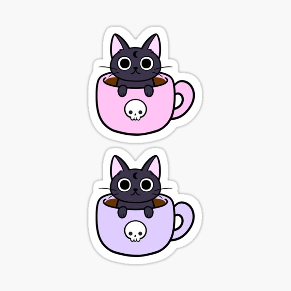 Pastel Coffee Cat | Nikury Sticker