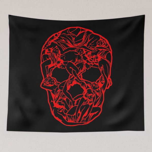 Item preview, RED LOVE SKULLS designed and sold by TheWhiteBear.