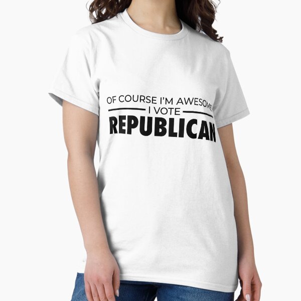 Vista previa del artículo con la obra «Claro que soy genial, voto republicano», diseñado y vendido por ErenStream.