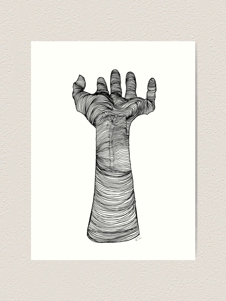 Impression artistique ''Main mystique | encre' : autre vue