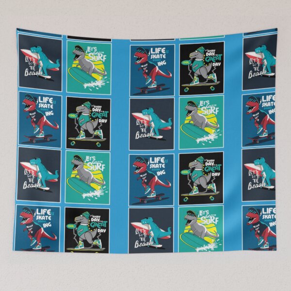 Artikelvorschau, Rex, Dinosaurier, Fleischesser, Design2Z, schwarz, weiß, bunt, Dino, entworfen und verkauft von Design2Z.